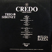 ELSA BAEZA, TRIO SIBONEY / Credo